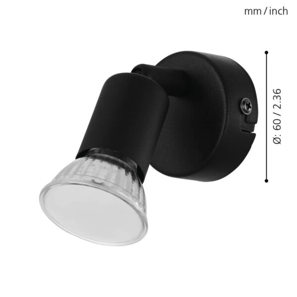 Aplica spot BUZZ GU10 1X2,8W Eglo 32428 – Iluminat interior, Corpuri de iluminat – imagine în ambient modern – partener oficial Eglo
