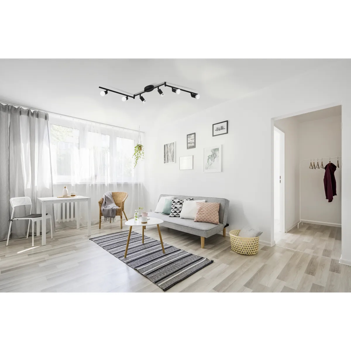 Aplica spot BUZZ GU10 6X2,8W Eglo 32433 – Iluminat interior, Corpuri de iluminat – imagine în ambient modern – partener oficial Eglo