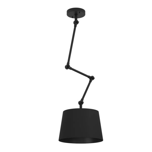 Pendul PISTUNIO E27 1X40W Eglo 390112 – Otel, Negru, Stofa, Negru, "9008606238033" – vedere frontală – partener oficial Eglo