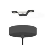 Pendul ARANGONA E27 1X40W Eglo 390212 – Otel, Negru, Sticla, Gri matt, "9008606240951" – detaliu material și finisaj – partener oficial Eglo