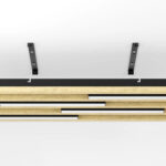 Aplica / Plafoniera MARREIRA LED 4X9W 3000K IP20 Eglo 390428 – Otel, Negru, Lemn, Maro, 3000K, "9008606327928" – detaliu material și finisaj – partener oficial Eglo