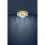 Plafoniera EGLO FENOULLET 1 39602 - E14 6X25W D600mm - Cristal - Transparent – Iluminat interior, Stars of Light (Crystal & Design) – imagine în ambient modern – partener oficial Eglo