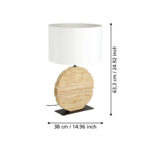 Veioza CONTESSORE E27 1X40W IP20 635mm Eglo 39916 – Iluminat interior, Stars of Light (Crystal & Design) – dimensiuni tehnice – partener oficial Eglo