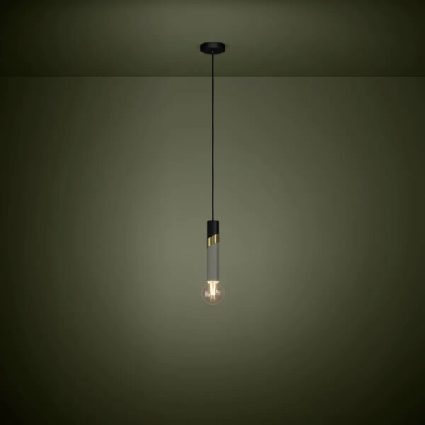 Pendul CEDRAL GU10 1X40W Eglo 39935 – Otel, Alama periata, Gri umbra, Negru, "9002759399351" – imagine în ambient modern – partener oficial Eglo