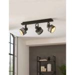 Aplica spot TURROCK E27 3X28W Eglo 43446 – Iluminat interior, Vintage – imagine în ambient modern – partener oficial Eglo
