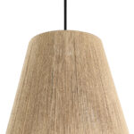 Pendul ALDERNEY E27 1X40W Eglo 43785 – Otel, Negru, Fir textil, natural, "9002759437855" – detaliu material și finisaj – partener oficial Eglo