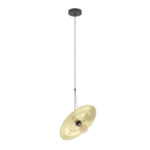 Pendul LINTMILL E27 1X40W IP20 D400mm Eglo 44029 – Otel, Negru, Otel, alama periata, "9002759440299" – vedere frontală – partener oficial Eglo