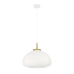 Pendul SUMMERHILL E27 1X40W IP20 D550mm Eglo 44065 – Lemn, Otel, Alb, Maro, Hartie, Alb, "9002759440657" – vedere frontală – partener oficial Eglo