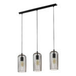Lustra vintage EGLO ROCCAMENA 49645 - E27 3X60W - Otel - Cupru - Negru – Iluminat interior, Vintage – vedere frontală – partener oficial Eglo