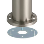 Stalp exterior EGLO HELSINKI 81751 - E27 1X12W IP44 D75mm - Inox – Iluminat exterior, Corpuri de iluminat – detaliu material și finisaj – partener oficial Eglo