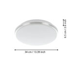 Plafoniera PINETTO IP44 18W Eglo 900365 – Iluminat interior, Corpuri de iluminat – dimensiuni tehnice – partener oficial Eglo
