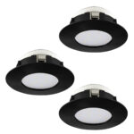 Set spot incastrat PINEDA 3X4,9W Eglo 900744 – Iluminat interior, Corpuri de iluminat – vedere frontală – partener oficial Eglo