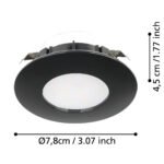 Set spot incastrat PINEDA 3X4,9W Eglo 900744 – Iluminat interior, Corpuri de iluminat – dimensiuni tehnice – partener oficial Eglo