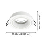 Rama spot CAROSSO GU10 D93mm Eglo 900816 – Iluminat interior, Corpuri de iluminat – dimensiuni tehnice – partener oficial Eglo