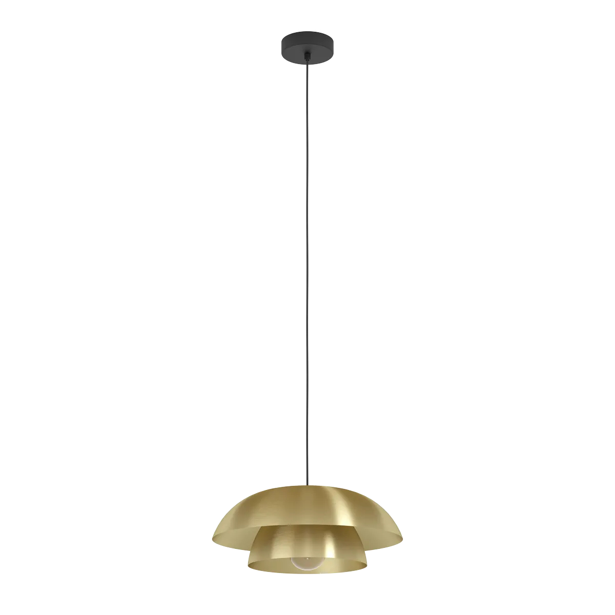 Pendul Cenciara Eglo 900849 – E27 1X40W IP20 D400 Pendul CENCIARA Eglo 900849 – Otel, Negru, Otel, alama periata, Aur, "9008606274390" – vedere frontală – partener oficial Eglo