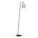 Lampadar FATTORIA Eglo 900905 – Otel, Negru, Lemn, Stofa, Alb, natural, "9008606274758" – vedere frontală – partener oficial Eglo