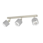 Aplica / Plafoniera BELLIZZI E14-LED 3X7,5W IP20 Eglo 901047 – Otel, Nichel satinat, Stofa, Alb, Gri, "9008606304387" – vedere frontală – partener oficial Eglo