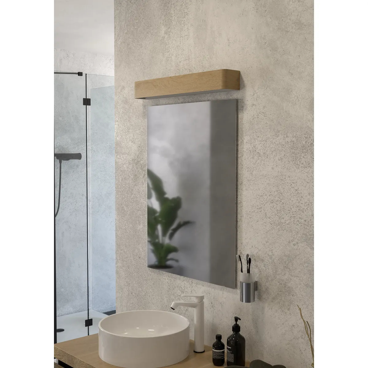 Aplica SANIA 6 LED 26,5W 3000K IP44 Eglo 901102 – Otel, Maro, Plastic, Satinat, 3000K, "9008606299874" – imagine în ambient modern – partener oficial Eglo