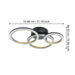 Plafoniera LED CALLIERA Eglo 901224-20W Dimabilă cu lumină neutră – Iluminat interior, Corpuri de iluminat – dimensiuni tehnice – partener oficial Eglo