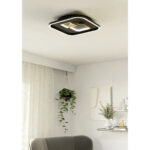 Aplica / Plafoniera TIRIOLO LED 21,3W 4000K IP20 Eglo 901245 – Plastic, Otel, Aur, Negru, 4000K, "9008606316373" – imagine în ambient modern – partener oficial Eglo