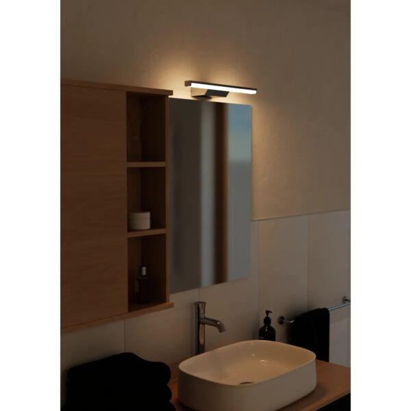Aplica oglinda REGELLO-Z LED 12W 2700-6500K IP44 Eglo 901288 – Plastic, Aluminiu, Argintiu, Crom, Plastic, Alb, 2700-6500K, "9008606312894" – imagine în ambient modern – partener oficial Eglo