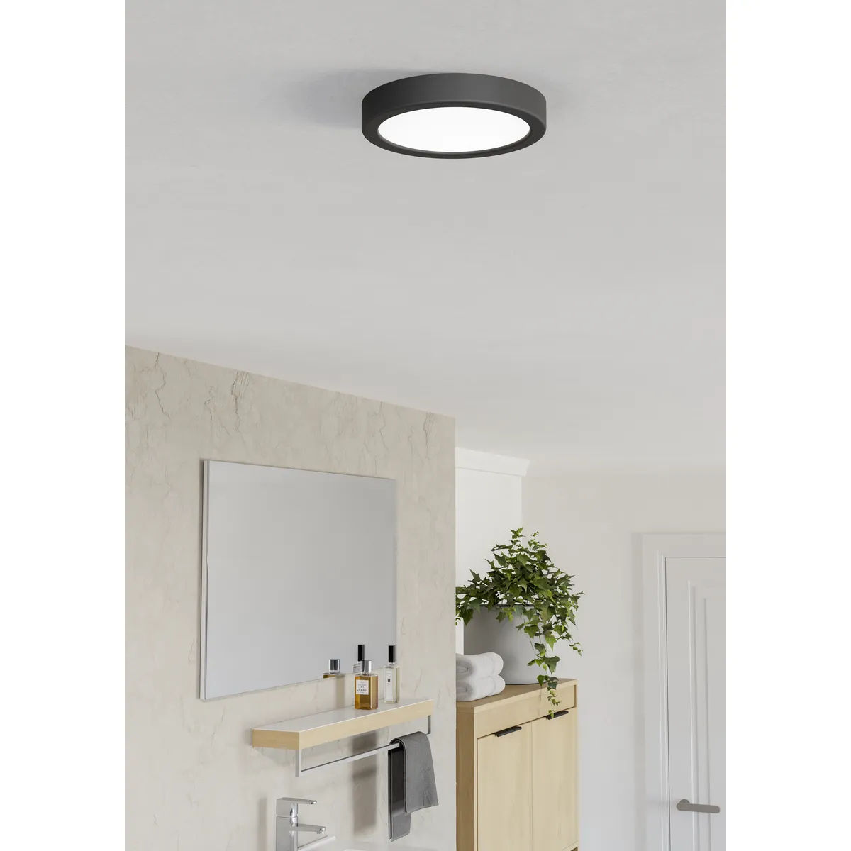 Plafoniera FUEVA 6 LED 7,5W 2700K, 4000K, 6500K IP44 Eglo 901324 – Iluminat interior, Corpuri de iluminat – imagine în ambient modern – partener oficial Eglo