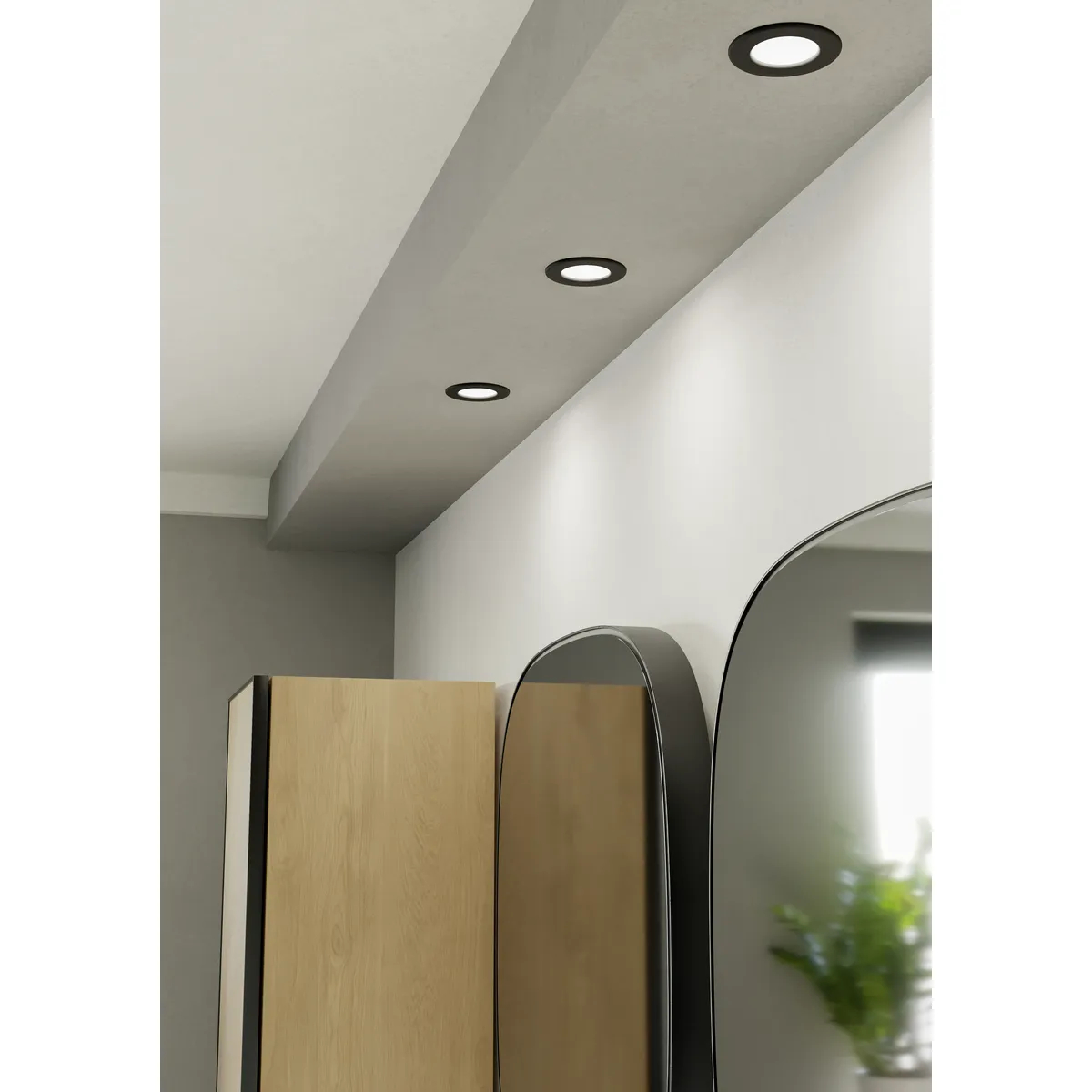 Spot incastrat FUEVA 6 LED 3,5W 2700K, 4000K, 6500K IP44 D86mm Eglo 901412 – Iluminat interior, Corpuri de iluminat – imagine în ambient modern – partener oficial Eglo