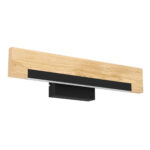 Aplica CAMACHO LED 1X9,6W 3000K IP20 Eglo 901738 – Lemn, Otel, Maro, Negru, Plastic, Alb, 3000K, "9008606327959" – vedere frontală – partener oficial Eglo