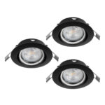 Spot incastrat FAVAZZINA GU10-LED 3X4,9W 2700K IP20 D88mm Eglo 901755 – Iluminat interior, Corpuri de iluminat – vedere frontală – partener oficial Eglo