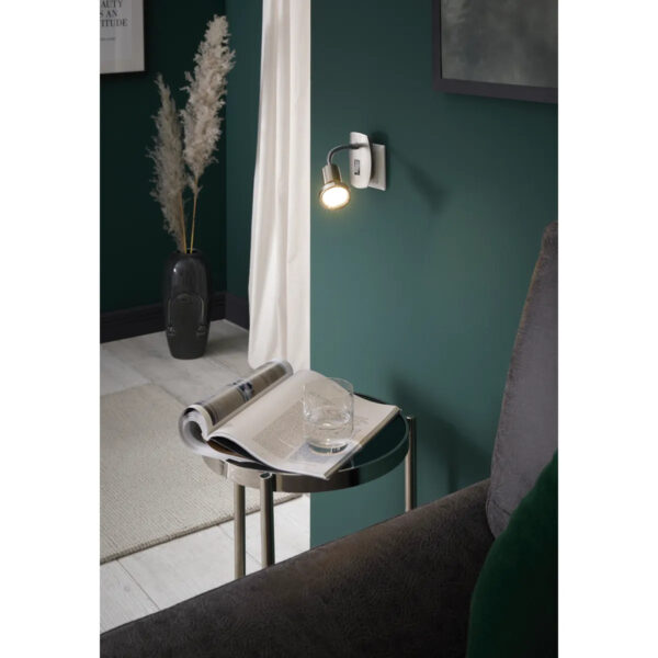 Aplica Spot cu stecher EGLO MINI 4 92933 - GU10 1X3W 3000K – Iluminat interior, Corpuri de iluminat – imagine în ambient modern – partener oficial Eglo