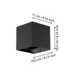 Aplica exterior EGLO CALPINO 97242 - LED 2X3.3W 680lm 3000K IP54 - Aluminiu turnat - Antracit – Iluminat exterior, Corpuri de iluminat – dimensiuni tehnice – partener oficial Eglo
