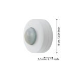 Senzor de miscare 360 Grade 12m EGLO DETECT ME 6 97421 - IP44 D90mm - Alb – Iluminat exterior, Corpuri de iluminat – dimensiuni tehnice – partener oficial Eglo