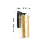 Aplica EGLO PINTO GOLD 97839 - E27 1X40W - Sticla - Negru – Otel, Negru, Sticla, Aur, Clar, "9002759978396" – dimensiuni tehnice – partener oficial Eglo