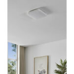 Plafoniera EGLO FRANIA-S 97881 - LED 11.5W 1350lm 3000K - Efect de cristal - Alb – Iluminat interior, Corpuri de iluminat – imagine în ambient modern – partener oficial Eglo