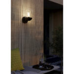 Aplica exterior EGLO DONATORI 98701 - E27 1X60W IP44 - Sticla - Negru – Iluminat exterior, Corpuri de iluminat – imagine în ambient modern – partener oficial Eglo