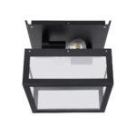 Plafoniera baie EGLO AMEZOLA 99122 - E27 2X40W IP44 - Sticla - Negru – Iluminat interior, Baie – detaliu material și finisaj – partener oficial Eglo