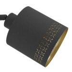 Aplica spot EGLO ESTEPERRA 99276 - E27 1X28W D120mm - Textil - Negru - Auriu – Iluminat interior, Iluminat textil – detaliu material și finisaj – partener oficial Eglo