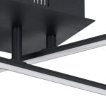 Plafoniera EGLO LASANA 3 99315 - LED 10.5W 1500lm 3000K - Aluminiu - Otel - Alb – Iluminat interior, Corpuri de iluminat – detaliu material și finisaj – partener oficial Eglo