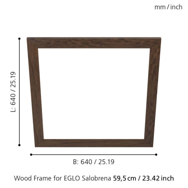 Rama panou SALOBRENA-F L600mm  Eglo 99427 – Iluminat interior, Corpuri de iluminat – dimensiuni tehnice – partener oficial Eglo