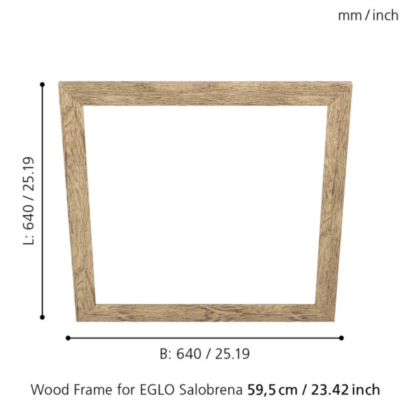 Rama panou SALOBRENA-F L600mm  Eglo 99433 – Iluminat interior, Corpuri de iluminat – dimensiuni tehnice – partener oficial Eglo