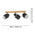 Aplica spot BATALLAS E27 3X10W Eglo 99491 – Iluminat interior, Corpuri de iluminat – dimensiuni tehnice – partener oficial Eglo