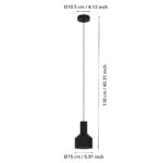 Pendul CASIBARE E27 1X40W Eglo 99551 – Otel, Negru, "9002759995515" – dimensiuni tehnice – partener oficial Eglo