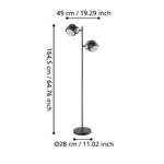 Lampadar Upanema Eglo 390048 - E27 2X28W IP20