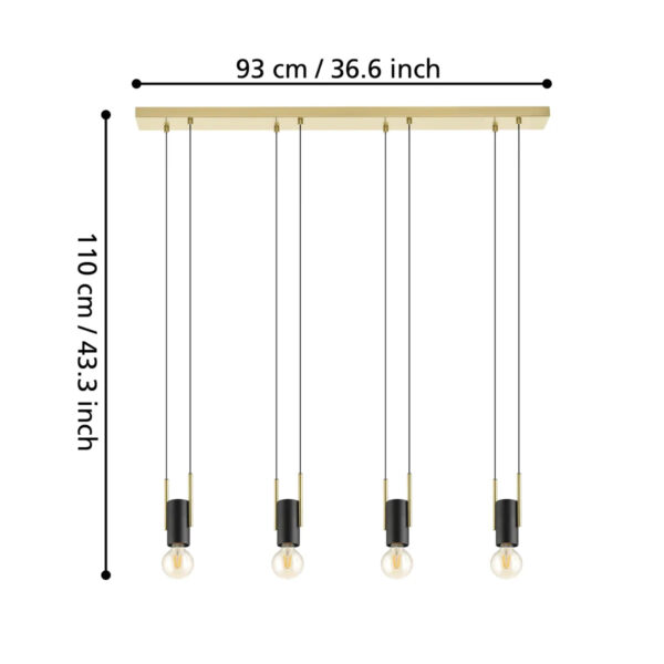 Lustra BITACHITO E27 4X40W Eglo 98858