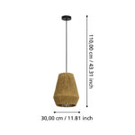 Pendul Alderney Eglo 43785 - E27 1X40W IP20 D300