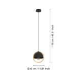 Pendul Callow Eglo 43755 - E27 1X40W IP20 D230