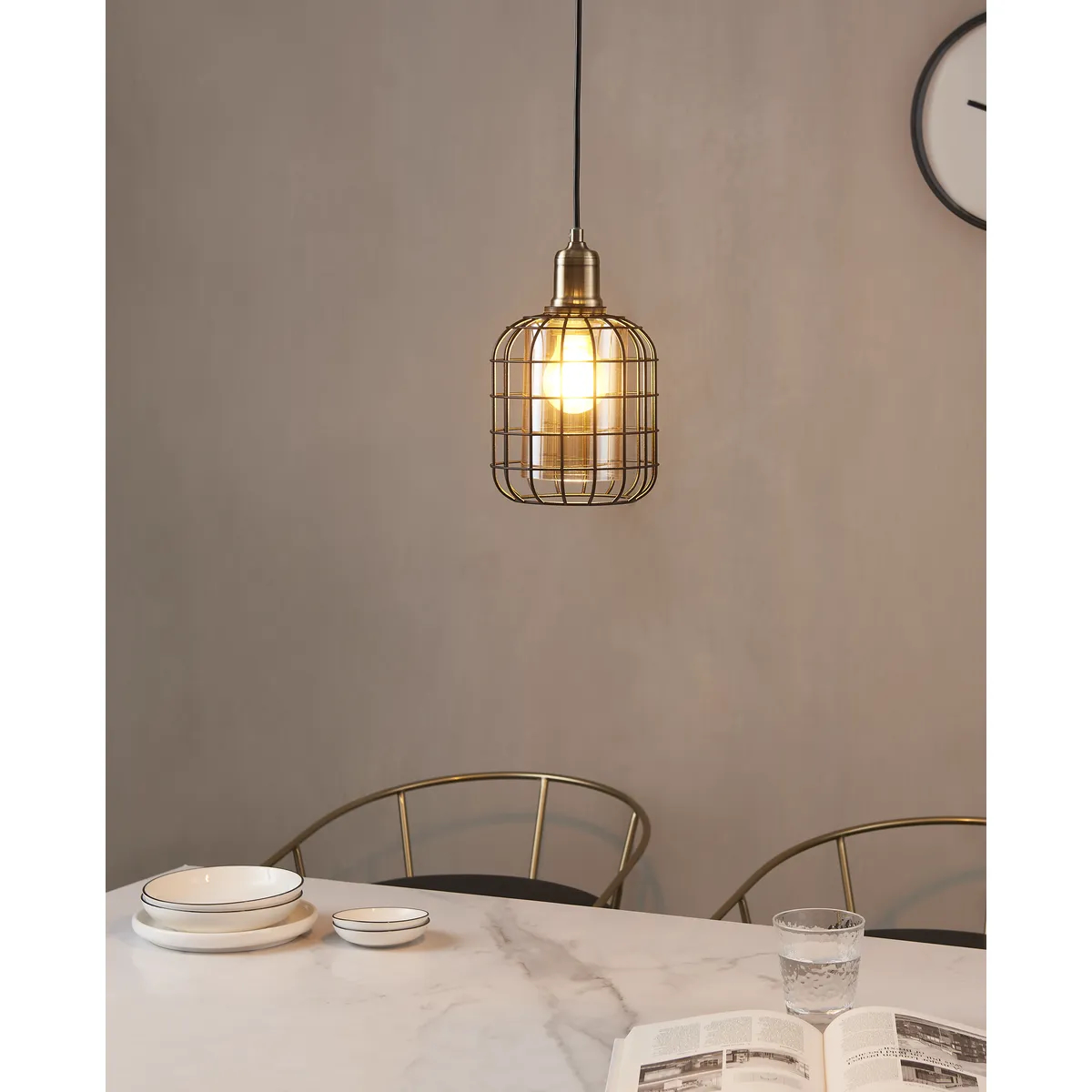 Pendul Chisle Eglo 43527 - E27 1X40W IP20 D165