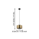 Pendul Duglia Eglo 390066 - E27 1X40W IP20 D280