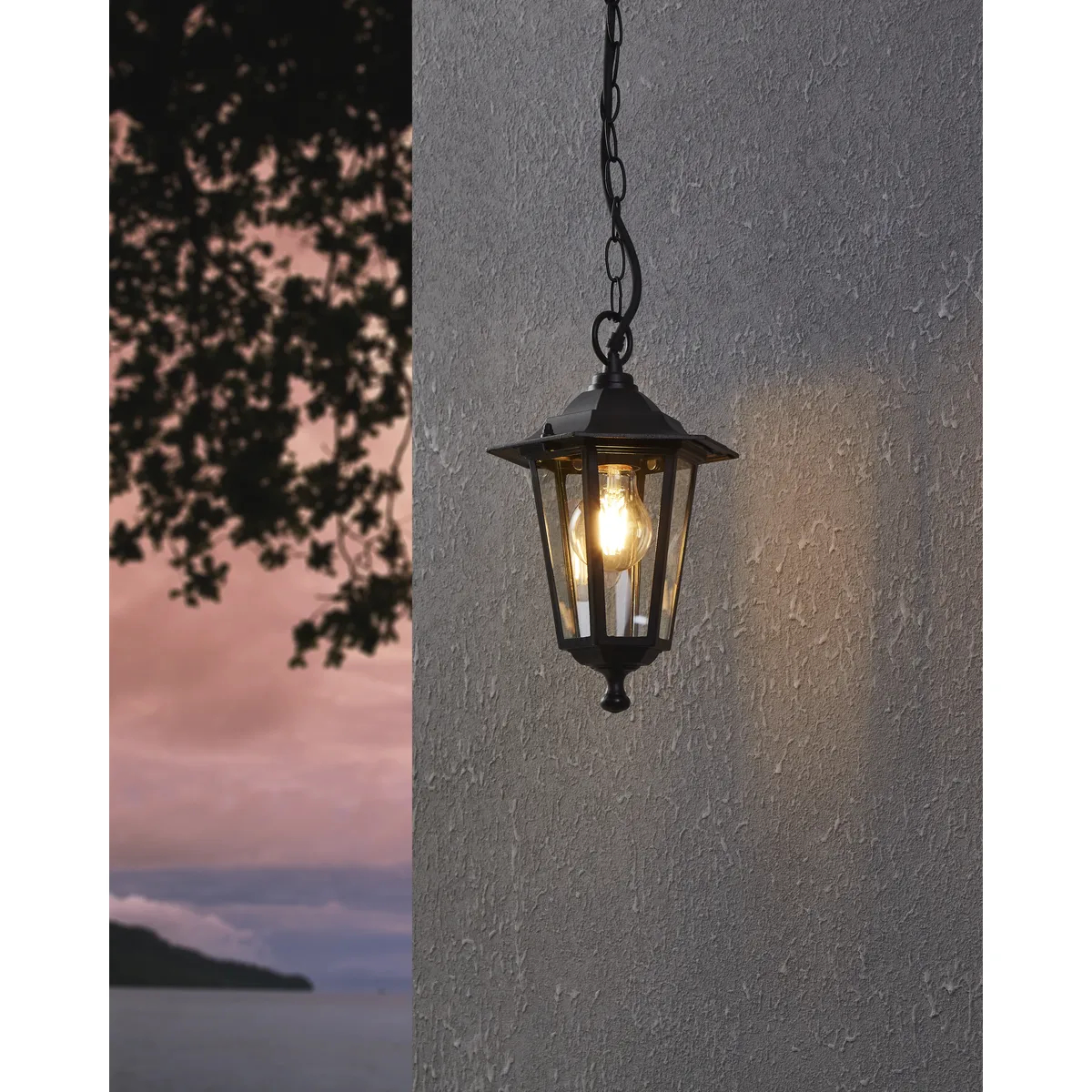Pendul exterior EGLO LATERNA 4 22471 - E27 1X60W IP44 D205mm - Transparent