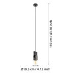 Pendul Lobatia Eglo 99531 - E27 1X40W IP20 D105